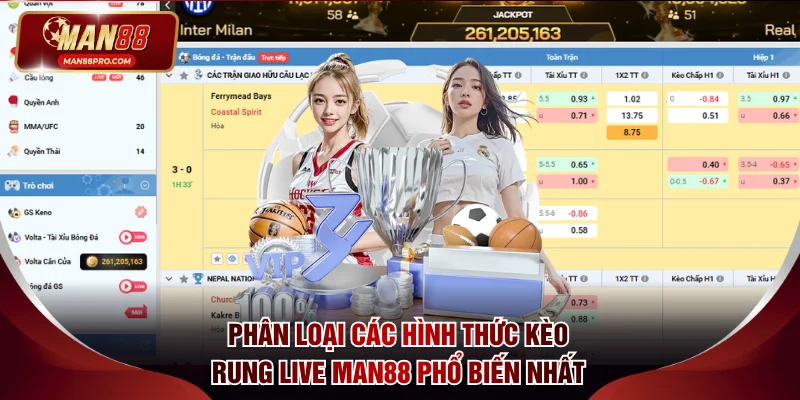 Phân loại các hình thức kèo rung live MAN88 phổ biến nhất
