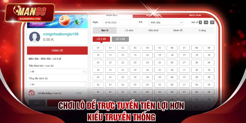 Chơi lô đề trực tuyến tiện lợi hơn kiểu truyền thống